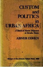 CUSTOM AND POLITICS IN URBAN AFRICA     PDF电子版封面  0520018362   