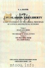 LAW LEGISLATION AND LIBERTY     PDF电子版封面     