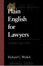 PLAIN ENGLISH FOR LAWYERS THIRD EDITION     PDF电子版封面     