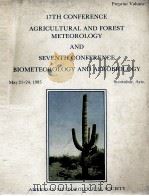 17TH CONFERENCE AGRICULTURAL AND FOREST METEOROLOGY AND SEVENTH CONFERENCE BIOMETEOROLOGY AND AEROBI（ PDF版）
