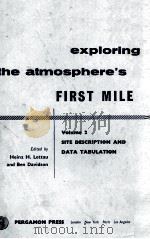 EXPLORING THE ATMOSPHERE'S FIRST MILE  VOLUME 2     PDF电子版封面     