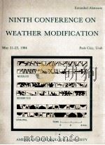 NINTH CONFERENCE ON WEATHER MODIFICATION     PDF电子版封面     