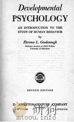 DEVELOPMENTAL PSYCHOLOGY SECOND EDITION   1945  PDF电子版封面    FLORENCE L. GOODENOUGH 