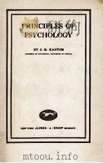 PRINCIPLES OF PSYCOLOGY   1924  PDF电子版封面     