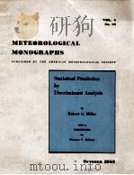 METEOROLOGICAL MONOGRAPHS VOL.4 NO.25     PDF电子版封面     