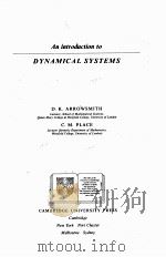 AN INTRODUCTION TO DYNAMICAL SYSTEMS     PDF电子版封面     