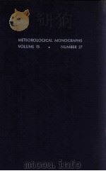 METEOROLOGICAL MONOGRAPHS VOLUME 15     PDF电子版封面     
