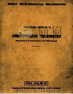 ATMOSPHERICS TECHNIQUES     PDF电子版封面     