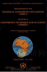 TECHNICAL CONFERENCE ON CLIMATE AFRICA WMO/OMM-NO.596（ PDF版）