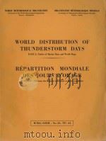 WORLD DISTRIBUTION OF THEUNDERSTORM DAYS     PDF电子版封面     