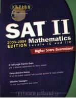 SAT Ⅱ：MATHEMATICS Levels IC and IIC  2003-2004 EDITION     PDF电子版封面  0743241231   