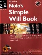 NOLO‘S SIMPLE WILL BOOK 6TH EDITION     PDF电子版封面  1413303609   