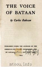 THE VOICE OF BATAAN   1943  PDF电子版封面     