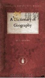 A DICTIONARY OF GEOGRAPHY     PDF电子版封面     