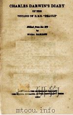 CHARLES DARWIN'S DIARY   1933  PDF电子版封面    NORA BARLOW 