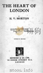 THE HEARTOF LONDON   1933  PDF电子版封面    H. V. MORTON 