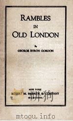 RAMBLES IN OLD LONDON（1924 PDF版）