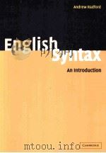 ENGLISH SYNTAX     PDF电子版封面  0521542758   