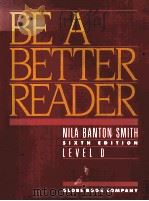 BE A VETTER READER NILA BANTON SMITH SIXTH EDITION LEVEL D     PDF电子版封面     