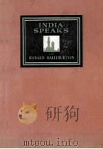INDIA SPEAKS WITH RICHARD HALLIBURTON   1933  PDF电子版封面     