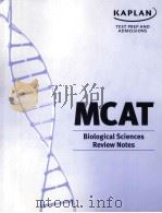 MCAT BIOLOGICAL SCIENCES REVIEW NOTES     PDF电子版封面     