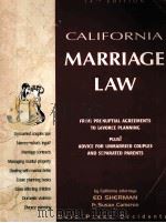 CALIFORNIA MARRIAGE LAW  14TH EDITION     PDF电子版封面  0944508405   