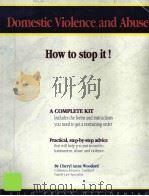Domestic Violence and Abuse  How to stop it!（ PDF版）