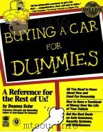 BUYING A CAR FOR DUMMIES     PDF电子版封面     
