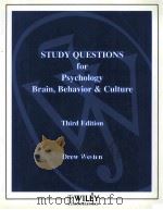 STUDY QUESTIONS FOR PSYCHOLOGY THIRD EDITION     PDF电子版封面  0471230782   