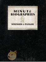 MINUTE BIOGRAPHIES（1931 PDF版）