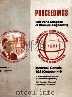 2nd World Congress of Chemical Engineering PROCEEDINGS Volume V   1981  PDF电子版封面     