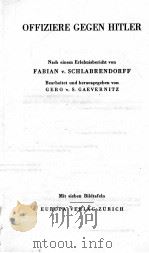 OFFIZIERE GEGEN HITLER   1946  PDF电子版封面     