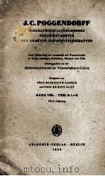 J. C. POGGENDORFF   1959  PDF电子版封面     