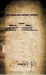 THE CAMBRIDGE ANCIENT HISTORY VOLUME VII   1954  PDF电子版封面     
