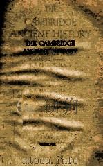 THE CAMBRIDGE ANCIENT HISTORY VOLUME V   1953  PDF电子版封面     