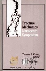 FRACTURE MECHANICS:NINETEENTH SYMPOSIUM（ PDF版）
