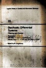 STOVHASTIC DIFFERENTIAL SYSTEMS     PDF电子版封面     