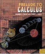 PRELUDE TO CALCULUS SECOND EDITION     PDF电子版封面     