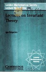 LECTURES ON INVARIANT THEORY     PDF电子版封面     