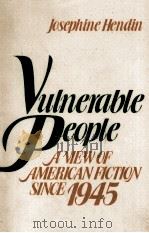 BULNERABLE PEOPLE A VIEW OF AMERICAN FICTION SINCE 1945     PDF电子版封面     