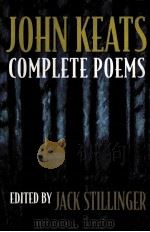 JOHN KEATS COMPLETE POEMS EDITED BY JACH STILLINGER     PDF电子版封面     