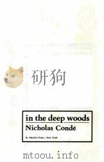 IN THE DEEP WOODS NICHOLAS CONDE     PDF电子版封面     