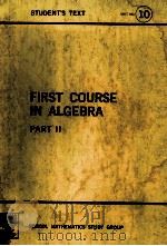 FIRST COURSE IN ALGEBRA     PDF电子版封面     