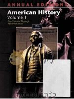 AMERICAN HISTORY VOLUME I 17TH EDITION     PDF电子版封面     