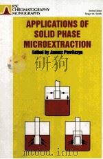 Applications of Solid Phase Microextraction   1999  PDF电子版封面    JanuszPawliszyn 