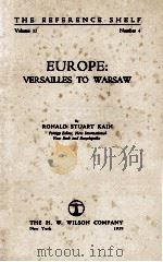 EUROPE: VERSAILLES TO WARSAW   1939  PDF电子版封面    RONALD STUART KAIN 
