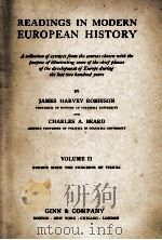 READINGS IN MODERN EUROPEAN HISTORY VOLUME II   1909  PDF电子版封面     