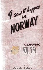 I SAW IT HAPPEN IN NORWAY   1940  PDF电子版封面     