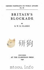 BRITAIN'S BLOCKADE   1940  PDF电子版封面     