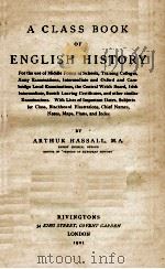 A CLASS BOOK OF ENGLISH HISTORY   1901  PDF电子版封面     